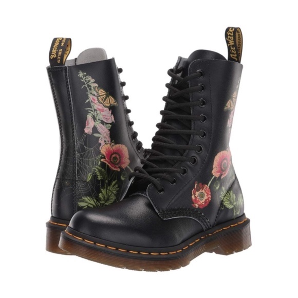 Dr. Martens Women's 1490 Wild Botanics Black - Picture 2 of 7